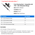 thumbnail image 2 of Front Steering Rack - Compatible with 1993 - 2001 Mitsubishi Mirage 1994 1995 1996 1997 1998 1999 2000, 2 of 2