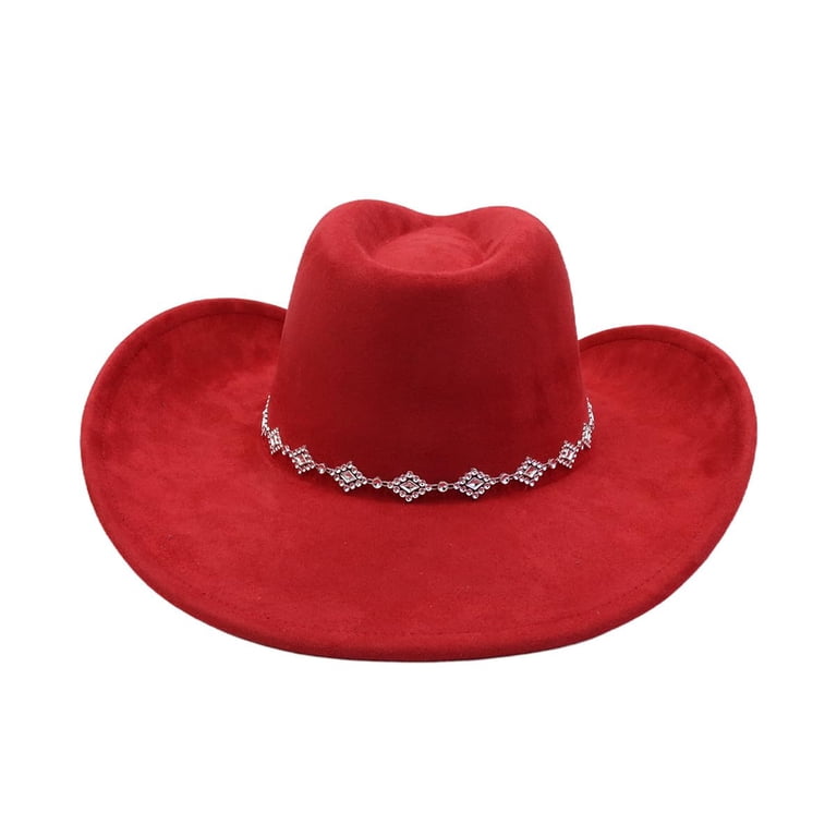 Women\'s Western Cowboy Hat Rhinestone Wide Brim Cowgirl Hat Amazon.com: Womens Rhinestone Hat Cowboy Hat Cowgirl Wide  main image 4