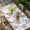White, variant on Easter Gnomes Eggs Table Cloths for 6 Foot Rectangle Tables, Bunny Ears Spring Flowers Country Blue Patio Waterproof Elastic Fitted Tablecloths, Washable Rectangular Table Cover for Camping