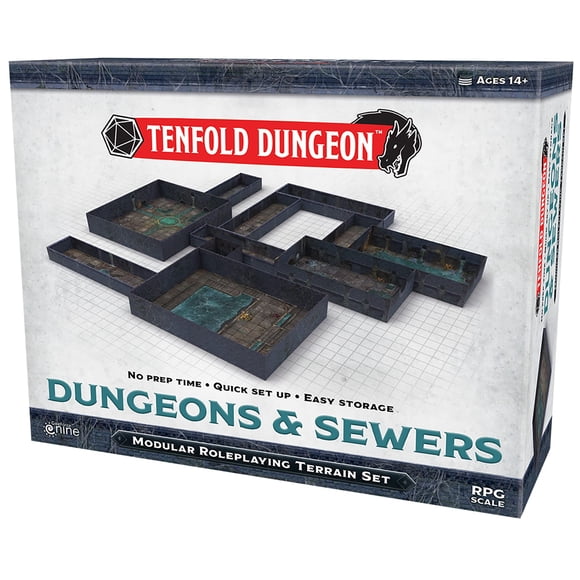 Set modular de terreno para juegos de rol Gale Force Nine Tenfold Dungeon Dungeons & Sewers con 5e RPG Adventure