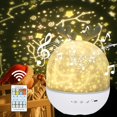 thumbnail image 1 of Proyector de luz de estrellas con música, luz nocturna para niños con control remoto, regalos personalizados para bebés y niños, 1 of 5