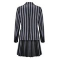 thumbnail image 2 of Wednesday Addams Cosplay Costume Set Nevermore Academy School Uniform Halloween Carnival Party Costume For Adults Kids zhangyuxiang LED, 2 of 2