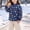 Navy, variant on Toddler Girls Lightweight Puffer Jackets, Loose Short Fit Stand Collar Fall Winter Cartoon Print Warm Button Down Padded Coat for Girls Yellow Size 3-4 T