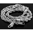 thumbnail image 4 of 4mm Rhodium Plated Twisted Rope Chain Necklace, 24 inches, 4 of 7