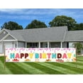 thumbnail image 2 of Donut Hanging Banner Happy Birthday Decoration for Home Kids Girl 1st Birthday Party Backdrop Background Doughnut Outdoor Banner, 2 of 4