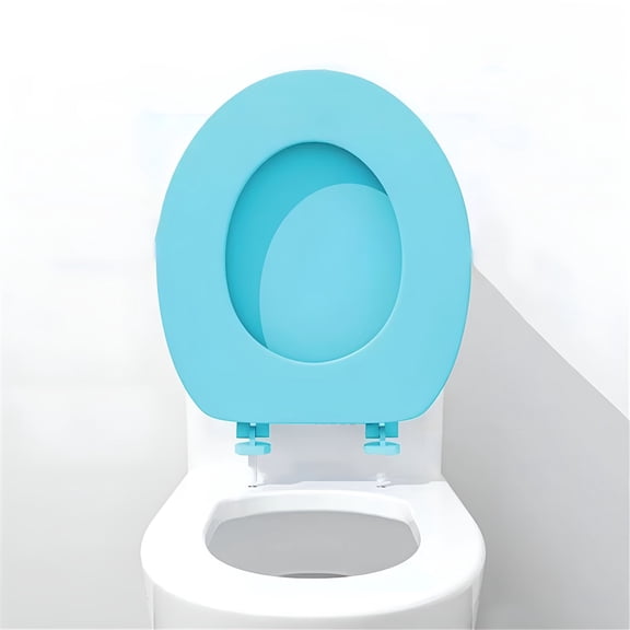 LAMIRO Cushion Soft Toilet Seat Oval Toilet Seat Elongated Vinyl Toilet Seat with Comfort Foam Cushioning Fits All Standard Size Fixtures Easy to Install