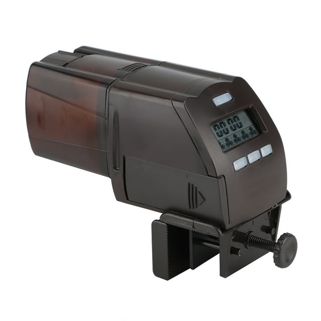 Alimentador automático para pecera, LCD eléctrico inteligente, alimentador automático para acuario, alimentador eléctrico para peces impulsado por el rendimiento