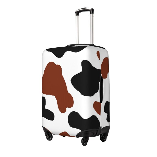 Fotbe Brown Black Cow Funda Protectora para Equipaje, Antirrayones y Resistente a la Suciedad, Compatible con Maletas de 18 a 32 Pulgadas-Large