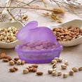 thumbnail image 5 of Easter Glass Candy Dish with Lid Covered Candy Bowl Glass Bunny Jar Candy Servers for Easter Holiday Office Home Kitchen Table Desk (Purple), 5 of 6