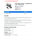 thumbnail image 2 of Brake Master Cylinder - Compatible with 1979 - 1986 Ford LTD 1980 1981 1982 1983 1984 1985, 2 of 2