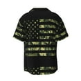 thumbnail image 2 of Fotbe American Flag Camo print Short Sleeve Button Down Shirts for Men Casual Summer Beach Wrinkle Free Shirt-Medium, 2 of 7