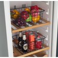 thumbnail image 4 of Wire Household Pantry Baskets with Handles 4 Pack，Storage Organizer Baskets for Countertop, Closet, Bedroom, Bathroom, Kitchen, Household Refrigerator for Cabinets, Pantry (4Black), 4 of 9