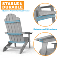 thumbnail image 2 of ZEKOO Adirondack Chair with Cup Holder Plastic Outdoor Patio Lawn Chair Gray（Set of 4）, 2 of 5