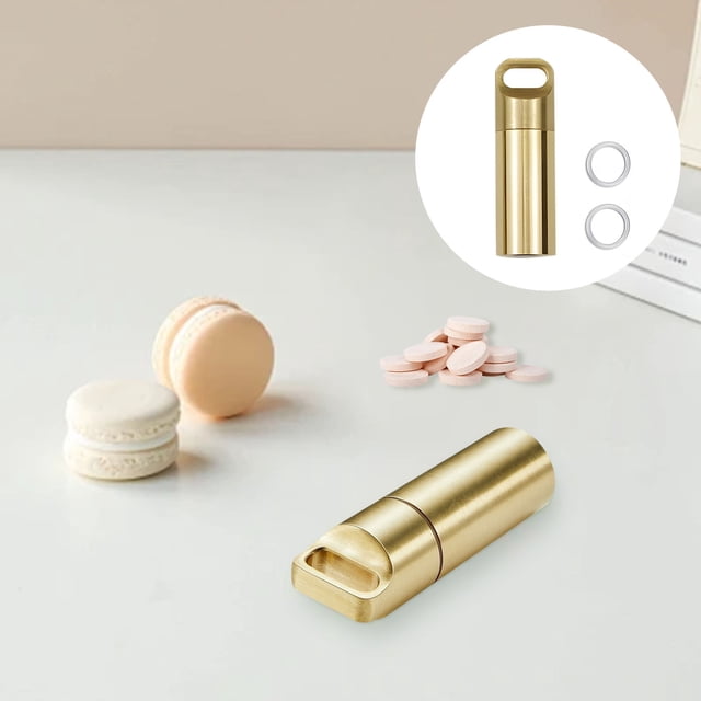 Brass Sealed Cabin Outdoor Elderly Carry Small Bottle Shading Health Product Box Portable