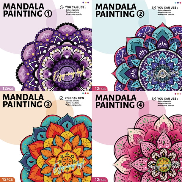Libro para colorear Mandala para adultos, alivio del estrés y relajación