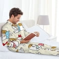 thumbnail image 6 of Sikiie Cute Bull Dog Mens Pajama Set, Soft Warm Long Sleeve Sleepwear, Cozy Button-Down Pjs for Men-Medium, 6 of 7