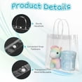 thumbnail image 3 of Medium Clear Gift Bags with Handles Bulk,12PCS L7.87xW3.14xH7.87Inches Holiday Gift Bags, Versatile 5 Senses Gift Bag for Women, 3 of 6
