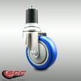 thumbnail image 2 of 4 Inch 316SS Blue Polyurethane Wheel Swivel 1-7/8 Inch Expanding Stem Caster, 2 of 2