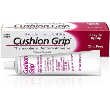 Cushion Grip Thermoplastic Denture Adhesive, Original Formula, 1 oz