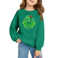 thumbnail image 3 of Posijego Toddler Girls Girls St Patrick's Day Shirt Long Sleeve Cotton T-Shirts Clover Graphic Basic Tee Tops, 3 of 5