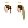 thumbnail image 3 of SAYFUT 20" Hairpiece Ponytail Extension Clip in Wrap around Long Straight Ombre Ponytail Hair Extensions Hairpieces, Sandy blonde mix bleach blonde, 3 of 8