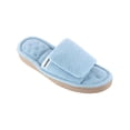 thumbnail image 2 of Women's isotoner Gemma Micro Terry Cloth Adjustable Slide Slippers Color: Blue Fog Size: MEDIUM, 2 of 5