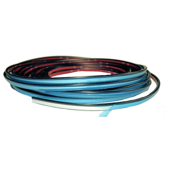 Cowles Door Edge Guard Set T4005 2 Piece Set; 27 Inch Length x 3/8 Inch Width; Chrome Plated; PVC Plastic