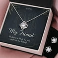 thumbnail image 2 of JEMINES Gifts for Women, Friends BFF Bestie Jewelry with Meaningful Message Gifts Idea, Friendship Necklace (Friend Line Art, Love Knot Necklace and Earrings Set), 2 of 6