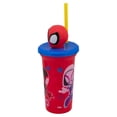 thumbnail image 3 of Vaso Infantil Plástico Ambient 21 Con Tapa y Popote Cabeza 3D Spiderman Capacidad 443 Ml, 3 of 4