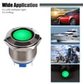 thumbnail image 2 of Unique Bargains 5Pcs LED Indicator Light 19mm 12V Metal Shell Waterproof Pilot  Dash Signal Lamp Internal Green, 2 of 6