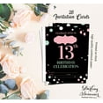 thumbnail image 5 of Darling Souvenir Black Birthday Invitation Card Printable Fill or Write In Blank Invites Party Supplies Pack Of 28 5 x 7 Inches, 5 of 5