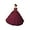 Burgundy, variant on Lace Applique Flower Girl Dress Elegant Tulle Princess Ball Gown for Weddings First Communion & Pageants (Ages 2-16)