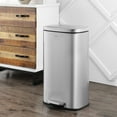thumbnail image 6 of happimess Curtis 8-Gallon Step-Open Trash Can, Platinum Silver, HPM1011A, 6 of 10