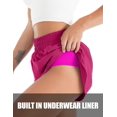 thumbnail image 2 of Women's Quick-Dry Running Shorts Workout Sport Layer Active Shorts with Pockets 1.75", 2 of 5