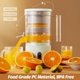 thumbnail image 2 of Exprimidor Exprimidor eléctrico Recargable Carga USB 120rpm Manos libres Alto rendimiento de jugo Inalámbrico Portátil Automático Exprimidor de jugo de naranja cítrica para limón Lima Pomelo, 2 of 8
