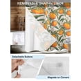 thumbnail image 3 of No Hook Cloth Fabric Shower Curtain with Snap in Liner, Country Orange Waterproof Shower Curtains Set with See Through Top Window, Summer Spring Botanical Plants Leaves Bath Curtains Shower 72"x78", 3 of 6