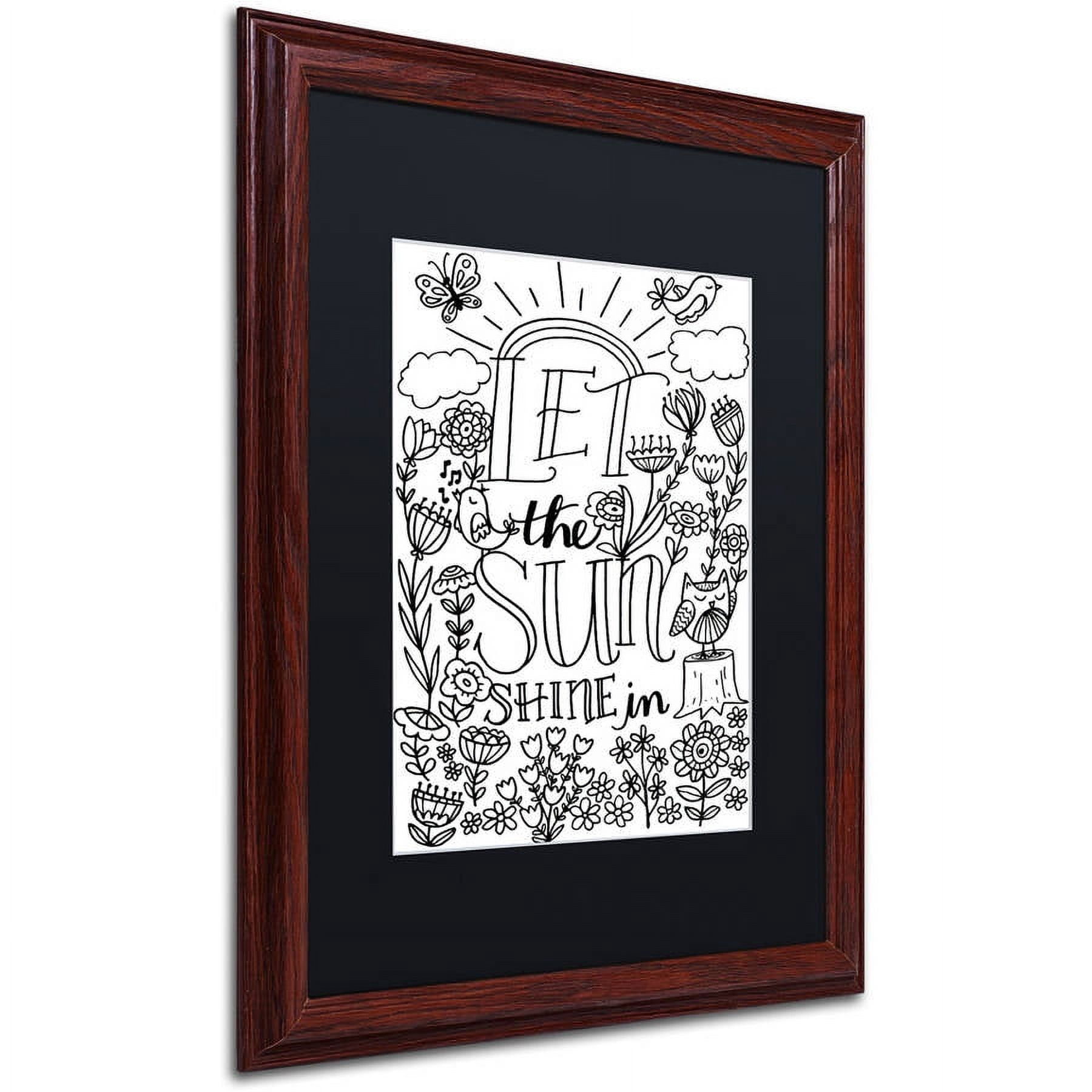 Trademark Fine Art "Let The Sun Shine" Canvas Art by Elizabeth Caldwell, Black Matte, Wood Frame