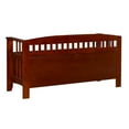 thumbnail image 5 of Riverbay Furniture 17" Split Seat Wood Storage Bench in Walnut Brown, 5 of 20