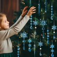thumbnail image 2 of 18pcs Christmas Tree Decoration Crystal Ornaments - Hanging Acrylic Christmas Snowflake Icicle Drop Crystal Ornaments for Xmas Tree Winter New Year Party Supplies, 2 of 7