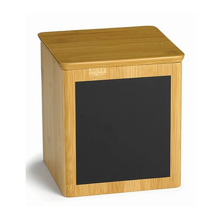 Tablecraft Square Write-on Bamboo Wood 0.81 qt. Kitchen Canister