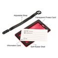 thumbnail image 4 of Equipaje Etiqueta, PVC Identificador Tarjeta Soporte Etiqueta, No Tu Bolsa Patrón Viaje Bolso Etiqueta con Ajustable Correa para Equipaje Maleta, Rojo, 4 of 5