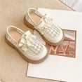 thumbnail image 7 of GiLiling Girls Loafer Flats, Ruffled Trim with Pearl Slip-On Dress Shoes, Embossed Mesh PU Upper Chunky Non-Slip Sole, Princess Style School Footwear (White, 10.5-11 Years), 7 of 7