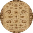 thumbnail image 1 of Ahgly Company Indoor Round Abstract Orange Oriental Area Rugs, 3' Round, 1 of 6