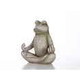 thumbnail image 2 of Hi-Line Gifts Frog In Lotus Position Outdoor Garden Statue - 12.25" - Gray, 2 of 3