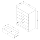 South shore step one 6 drawer lingerie chest pure black