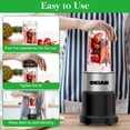thumbnail image 7 of Personal Blender for Shakes and Smoothies, 2 Large 20oz Cups Included, Blends Ice, Portable Nutritional Blender, 800Watt Peak Blending, 7 of 7