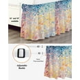 thumbnail image 3 of Colorful Block Art Stone Bed Skirt California King Size 16" Drop Oil Painting Texture Ruffled Wrap Around Bed Skirts Adjustable Elastic Bedskirt Dust Ruffle for California King Size Bed, 3 of 7