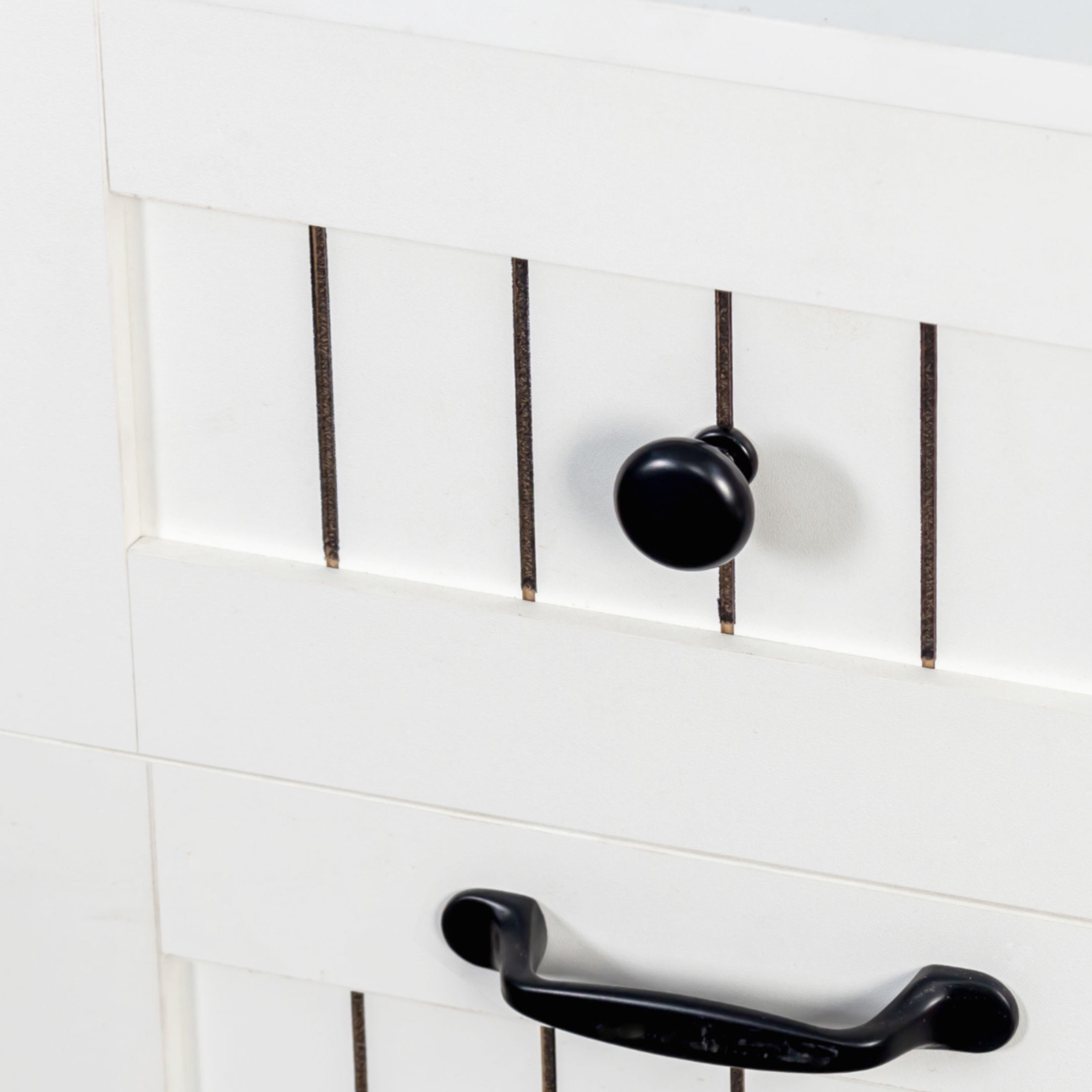 Noble House Double Laundry Cabinet with 2 Removable Laundry Baskets & Drawers, Tilt-Out Storage Cabinet, White