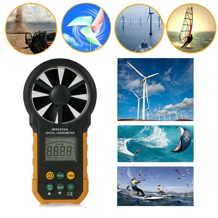 ESYNIC Handheld LCD Digital Anemometer Wind Speed Meter Anemometer Air Volume Measure (Best Handheld Wind Speed Meter)