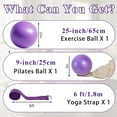 thumbnail image 2 of cyrico Exercise Ball Yoga Ball, 25" Large Extra Thick Anti-Burst Gym Grade Birthing Ball Set with 9" Pilates Ball and Yoga Strap for Fitness, Workouts, and Physical Therapy, Quick Pump Included., 2 of 8